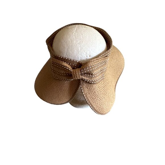 Magid Hats Khaki Brown Woven Open Top Adjustable Sun Hat - Picture 2 of 5